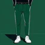 dark green trousers image